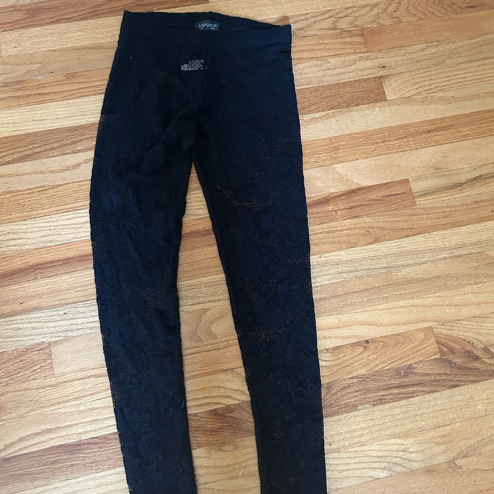 Topshop Black Lace leggings